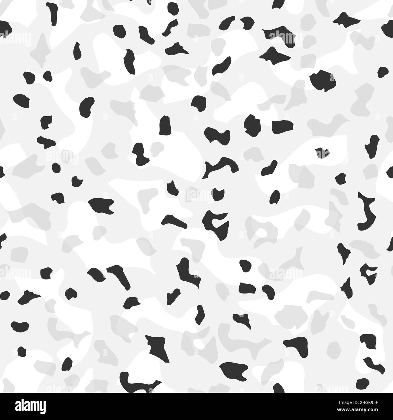 Military winter woodland white camouflage seamless pattern, vector ...