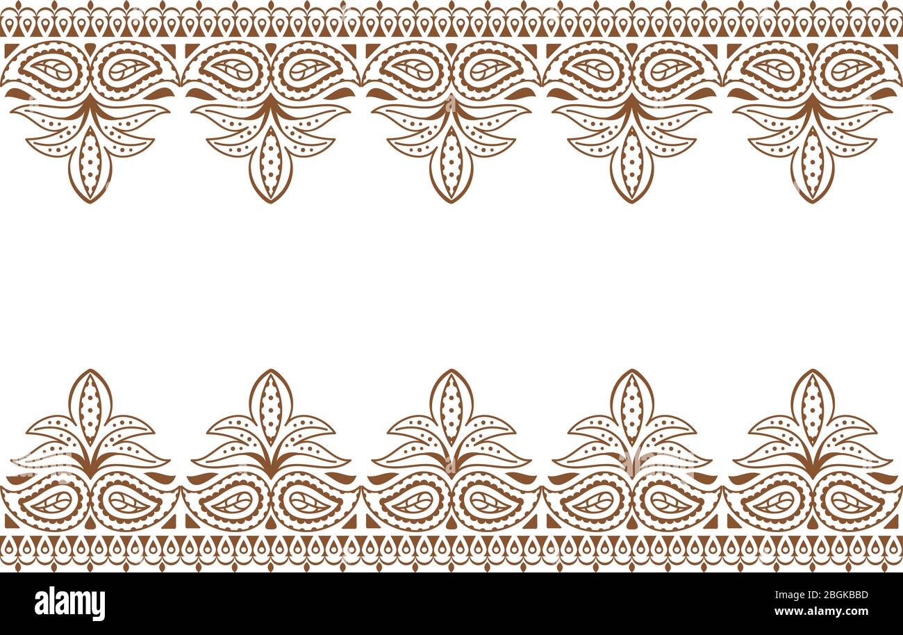 Mehndi Background Indian Embroidery Design Wuth Henna Ornament Wedding Backdrop Henna Indian Lace Ornament Vector Illustration Stock Vector Image Art Alamy
