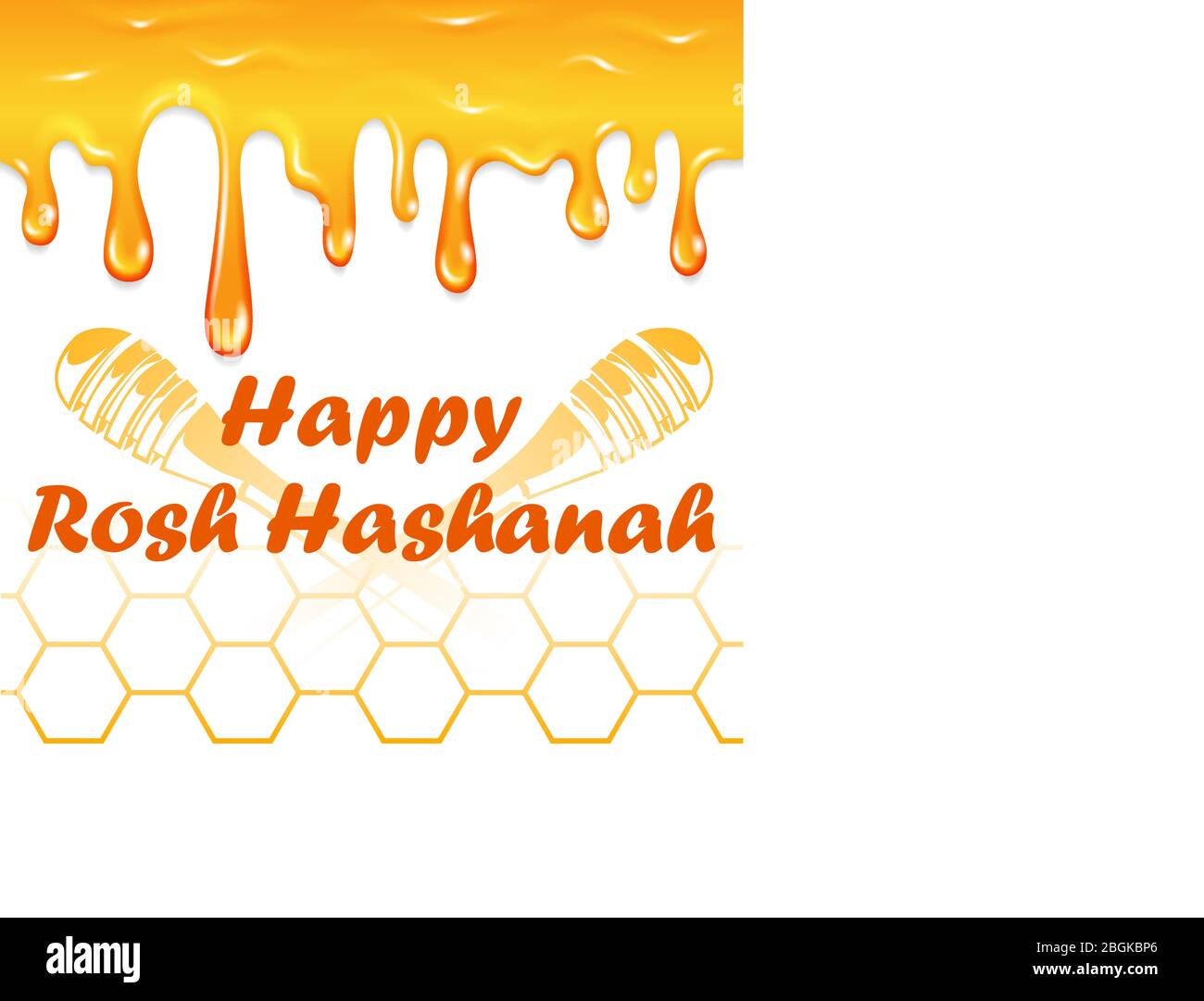 Happy Jewish New Year vector background. Illustration of banner or poster Stock Vector