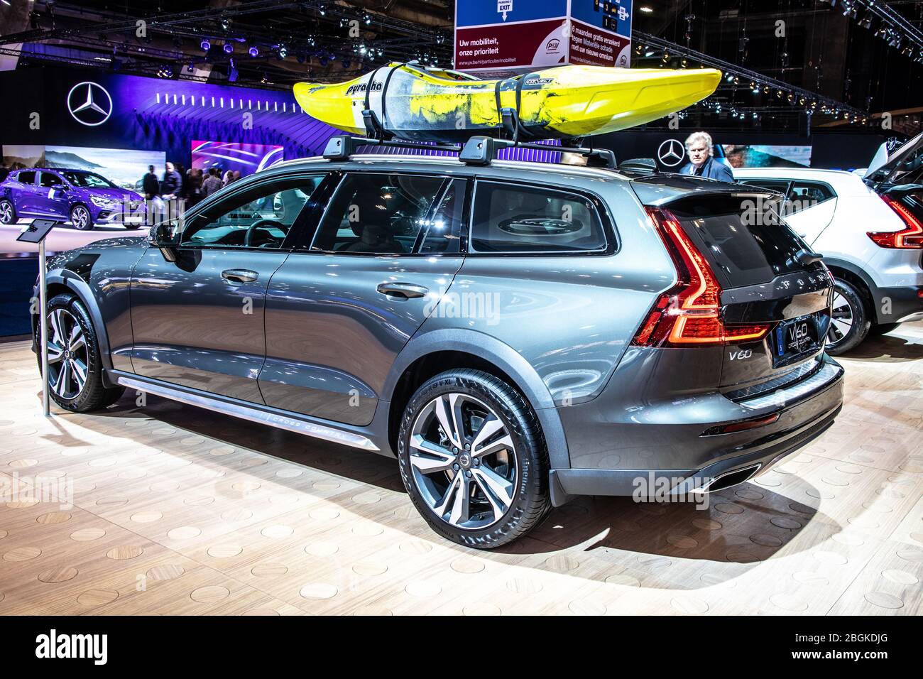 Brussels Belgium Jan Volvo V60 Cross Country Station Wagon Brussels Motor Show 2nd Gen Spa Platform Executive Estate From Volvo Stock Photo Alamy