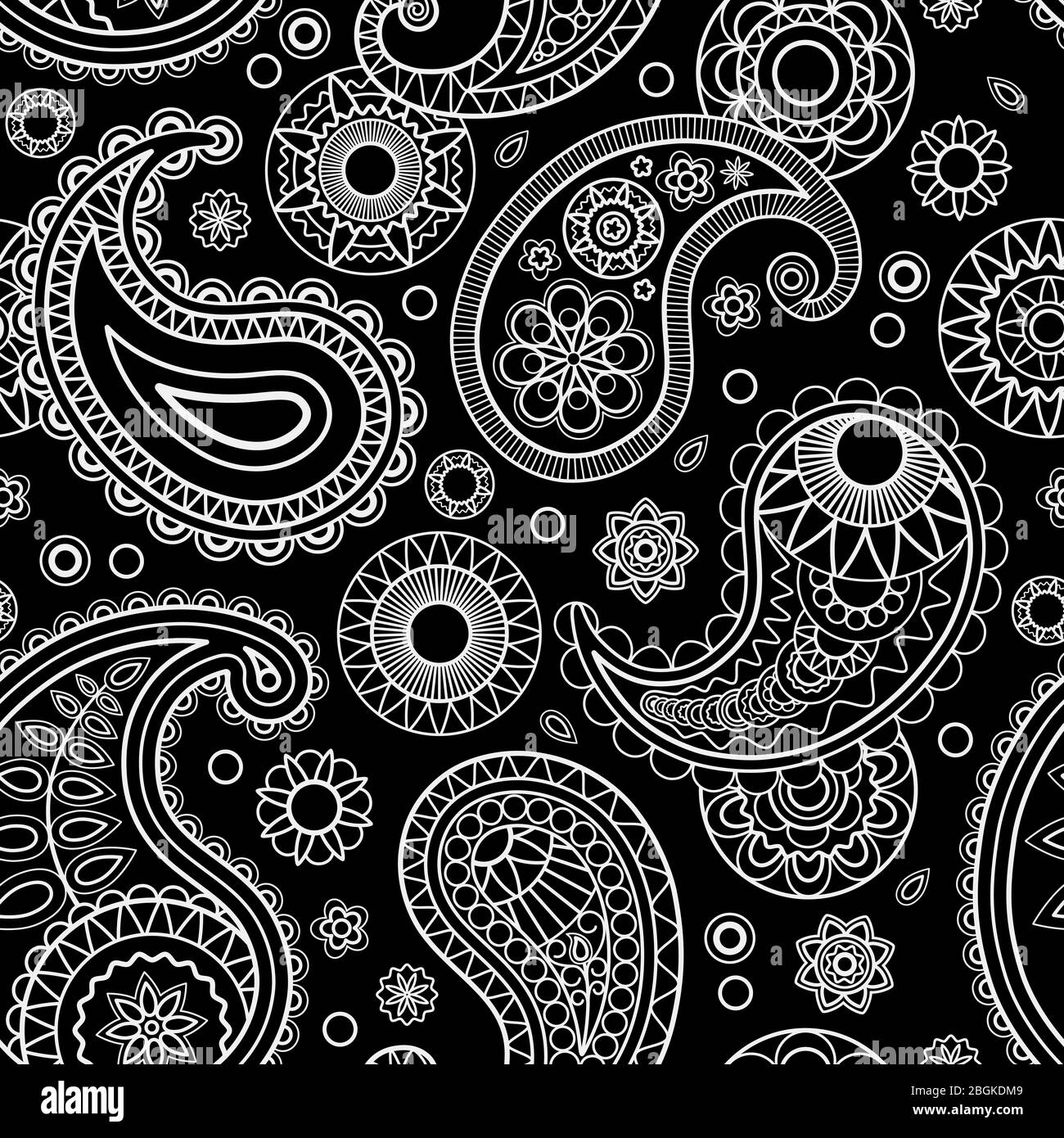 Paisley pattern Black and White Stock Photos & Images Alamy