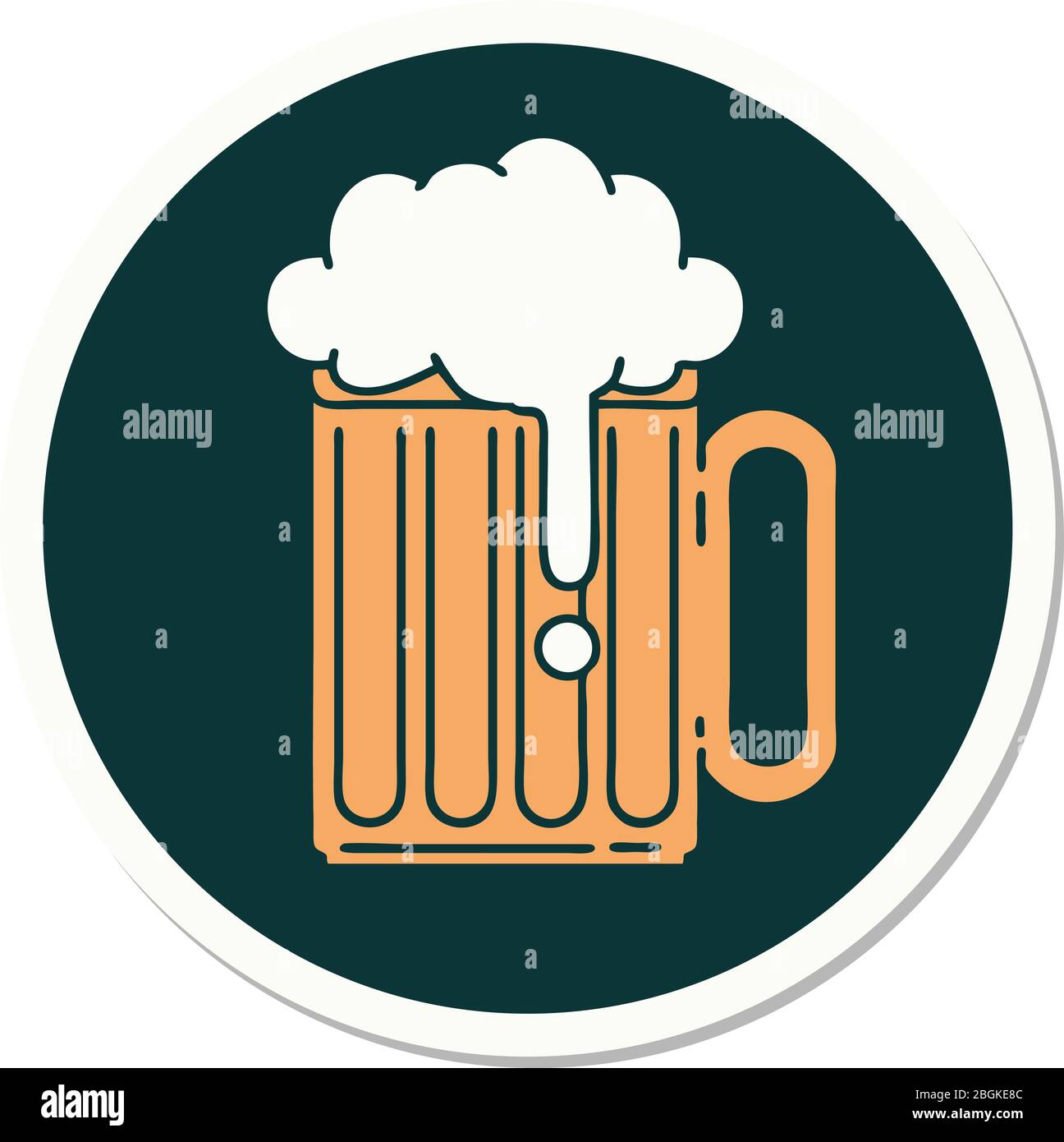 sticker of tattoo in traditional style of a beer tankard Stock Vector Image  & Art - Alamy