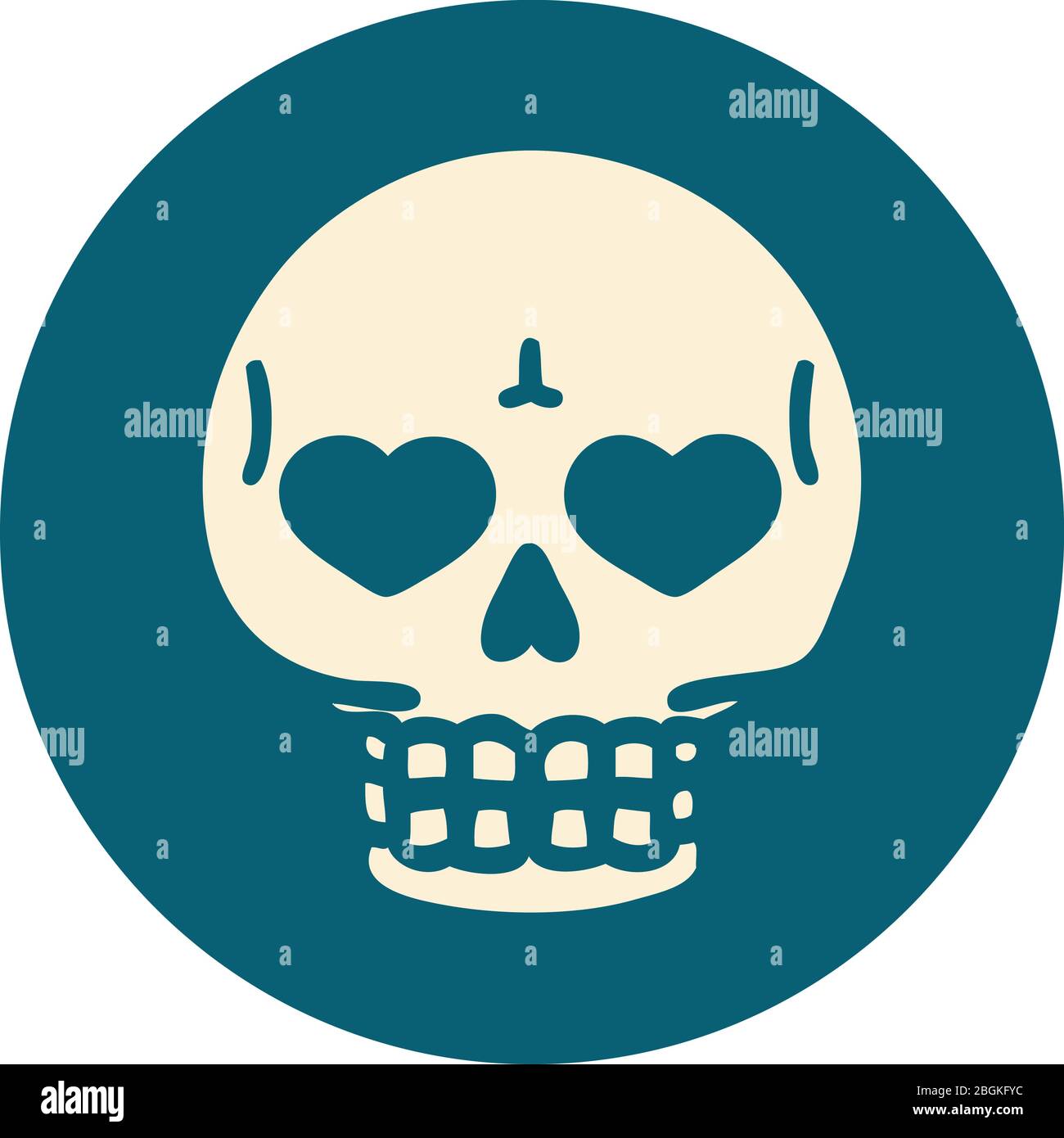 iconic tattoo style image of a skull Stock Vector Image & Art - Alamy