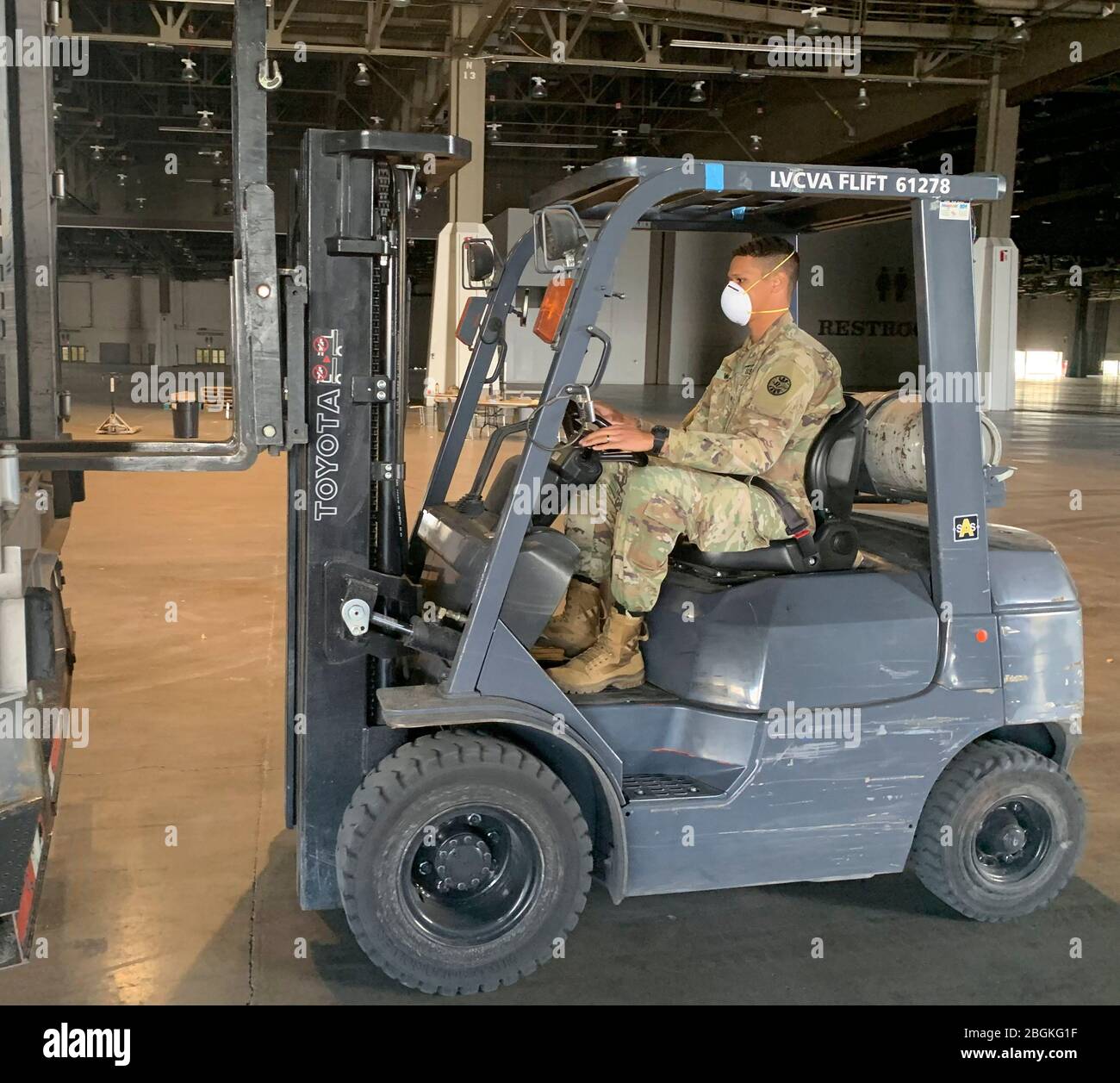 Soldiers with the 1221 Cavalry process shipments of medical supplies