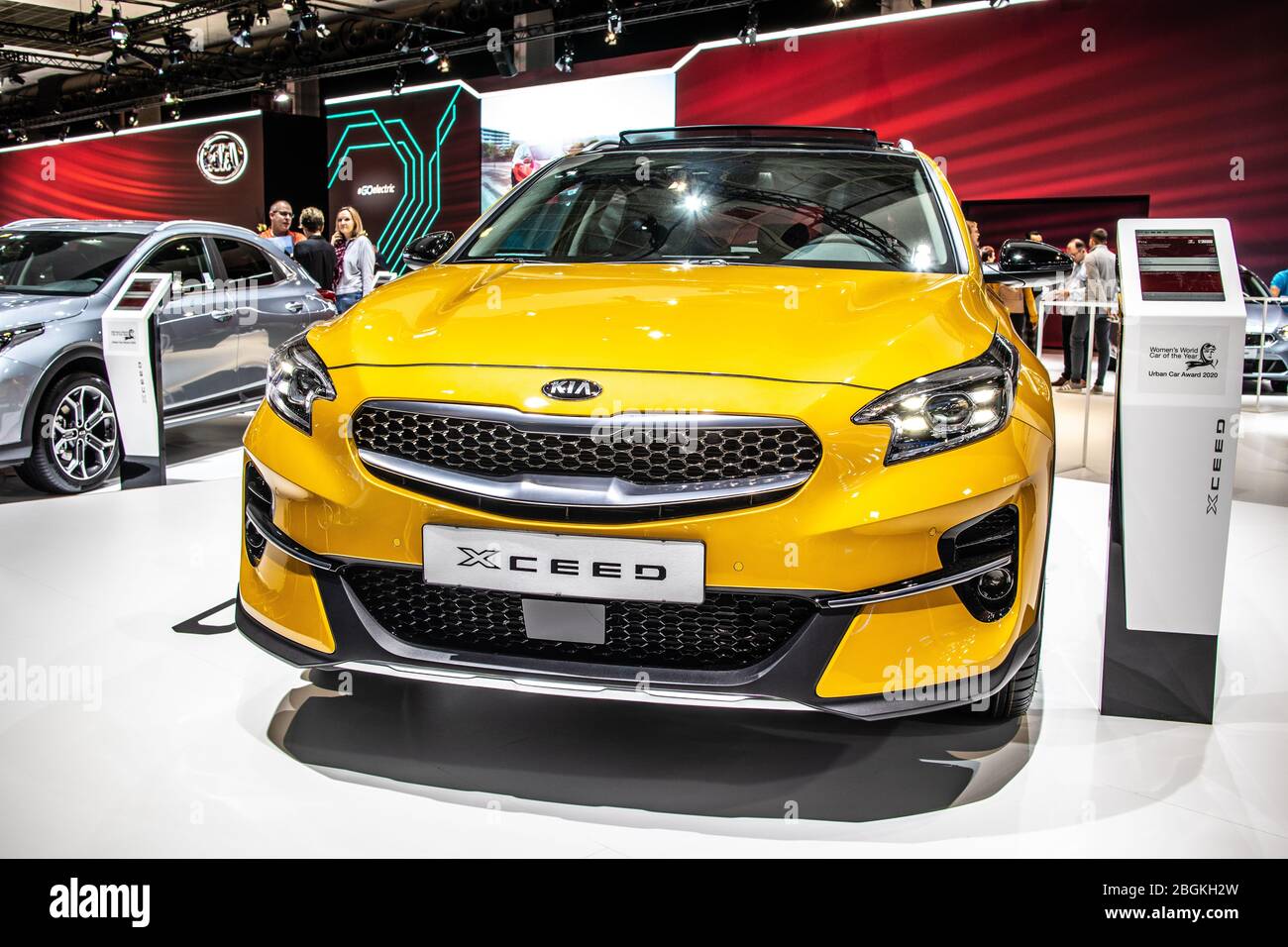 Brussels, Belgium, Jan 09, 2020: new Kia XCeed at Brussels Motor Show, first  generation, compact SUV car produced by Kia Motors Stock Photo - Alamy