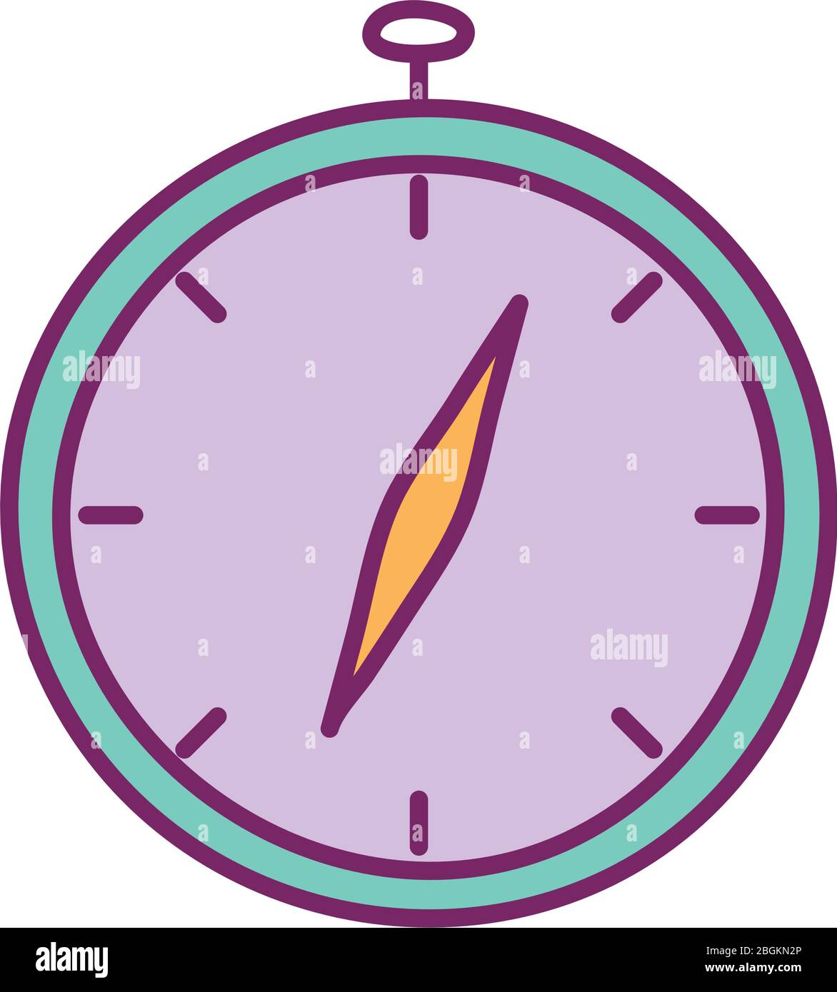 Isolated compass line and fill style icon vector design Stock Vector ...