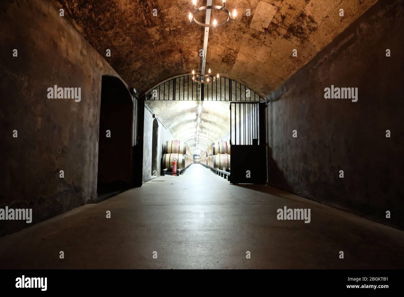 --FILE--The inside view of Ch teau Mouton Rothschild, a wine estate listed among the only five Premiers Crus in France and renowned for its practice o Stock Photo