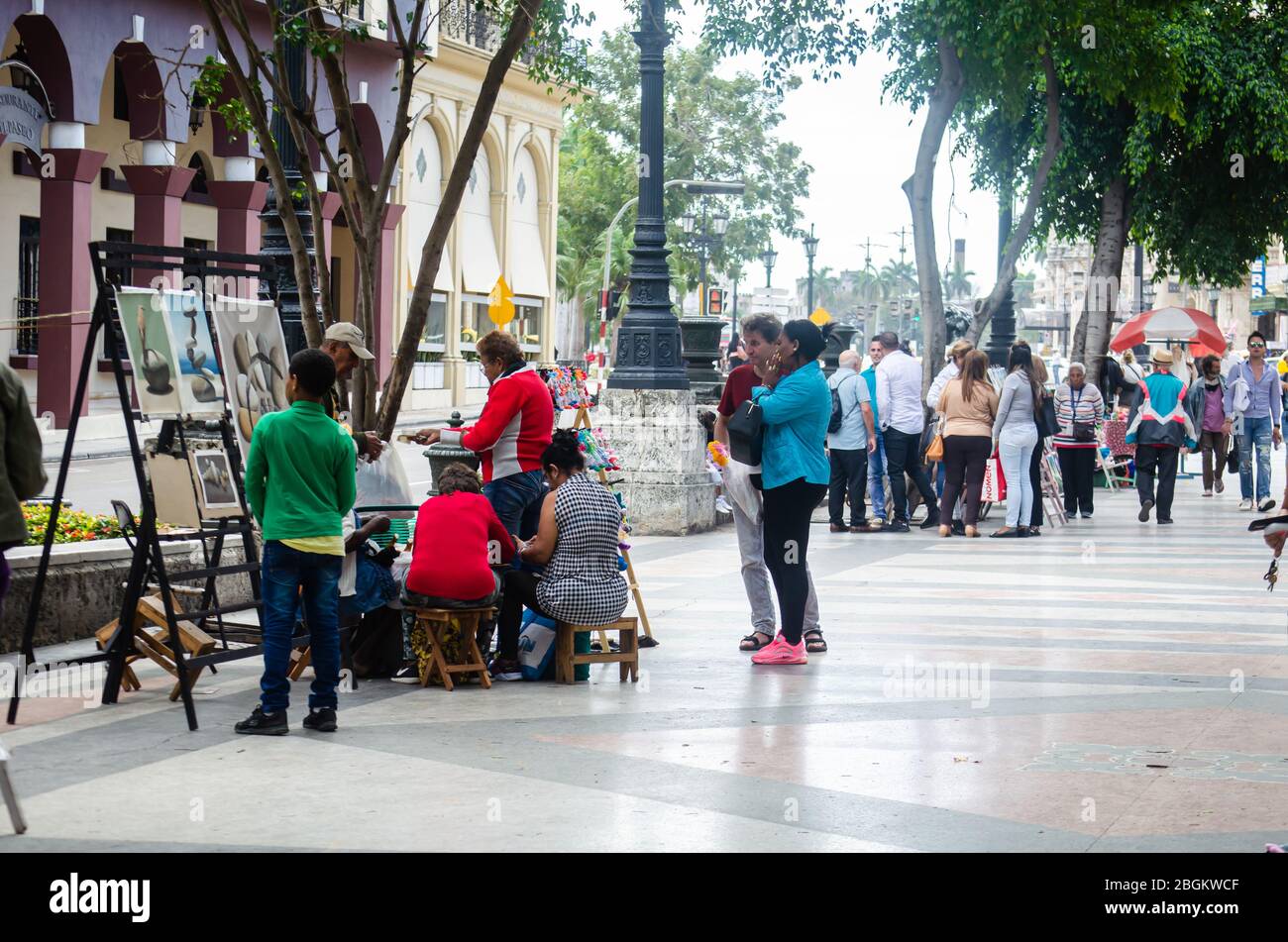 Paseo del Prado Havana Cuba Stock Photo