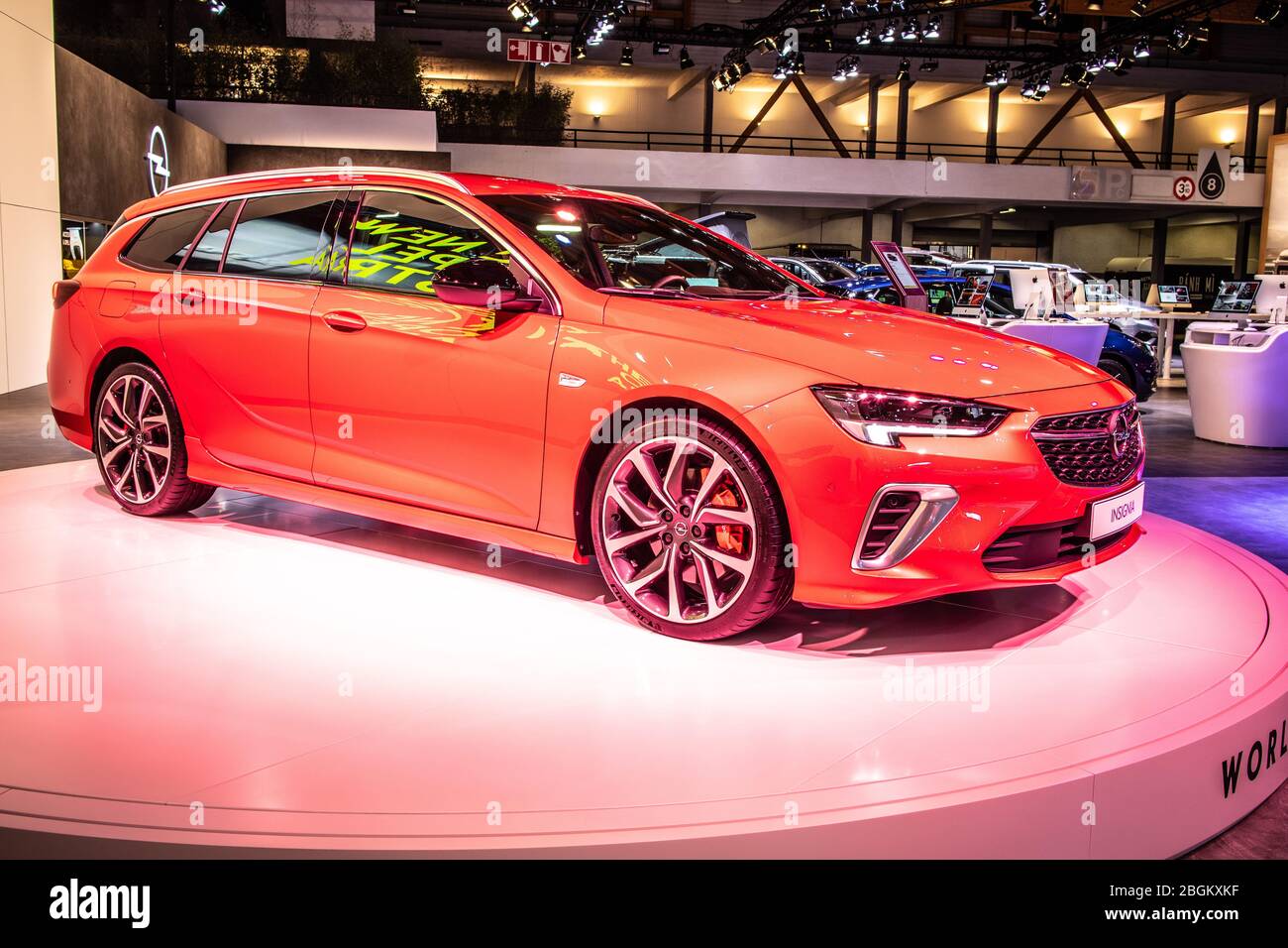 Brussels, Belgium, Jan 2020 OPEL Insignia Sports Tourer, Brussels Motor  Show, 2nd gen facelift, B / MkII, large family car produced by Opel Stock  Photo - Alamy