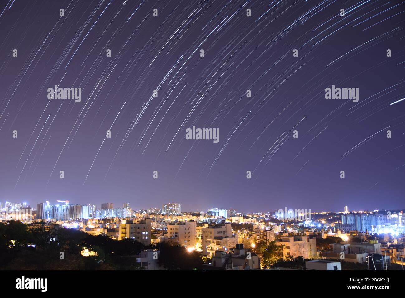 BANGALORE , INDIA APRIL 21,2020 Aerial photo of Bangalore city and