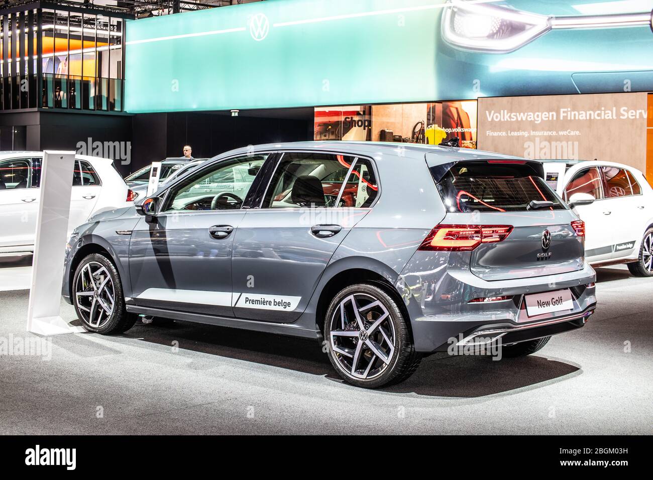 Brussels, Belgium, Jan 2020 all new Volkswagen VW Golf 8 VIII, Brussels  Motor Show, Eighth generation, MK8, MQB platform, produced by Volkswagen  Group Stock Photo - Alamy