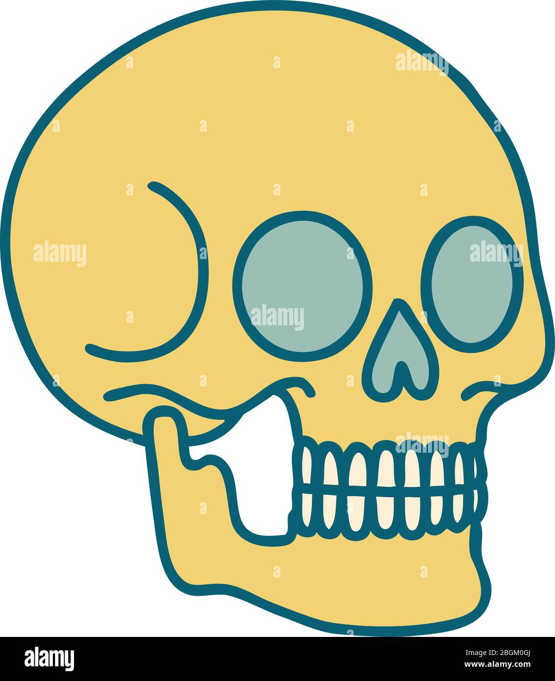 iconic tattoo style image of a skull Stock Vector Image & Art - Alamy