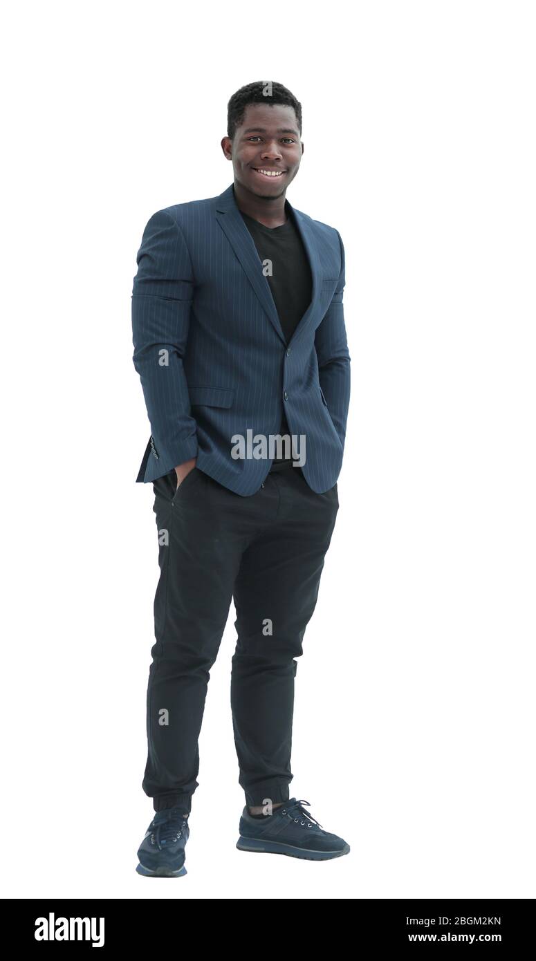 modern confident young man. isolated on white Stock Photo - Alamy