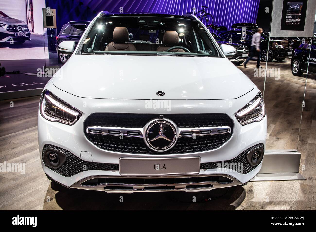 Brussels Belgium Jan 2020 Mercedes Gla 200 Brussels Motor Show Second Generation H247 Suv Produced By Mercedes Benz Stock Photo Alamy