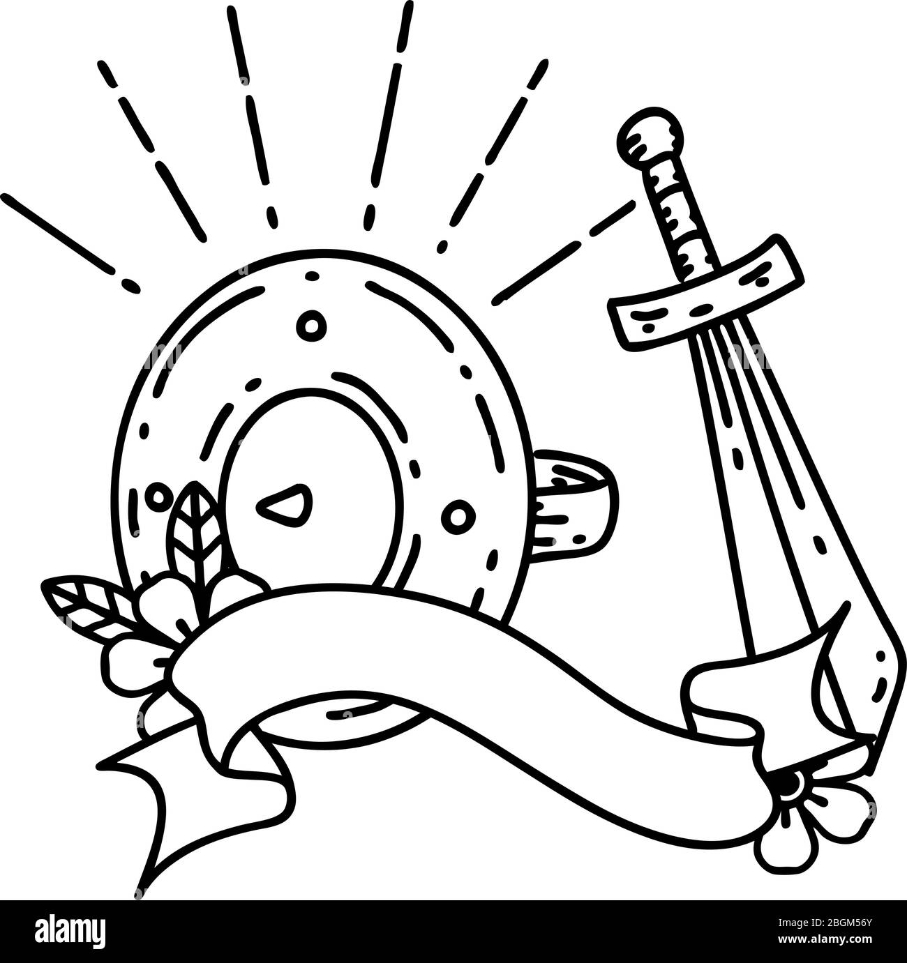 clipart shield and sword tattoo