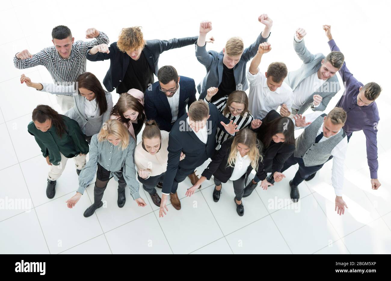 group of young business people celebrating their success Stock Photo ...