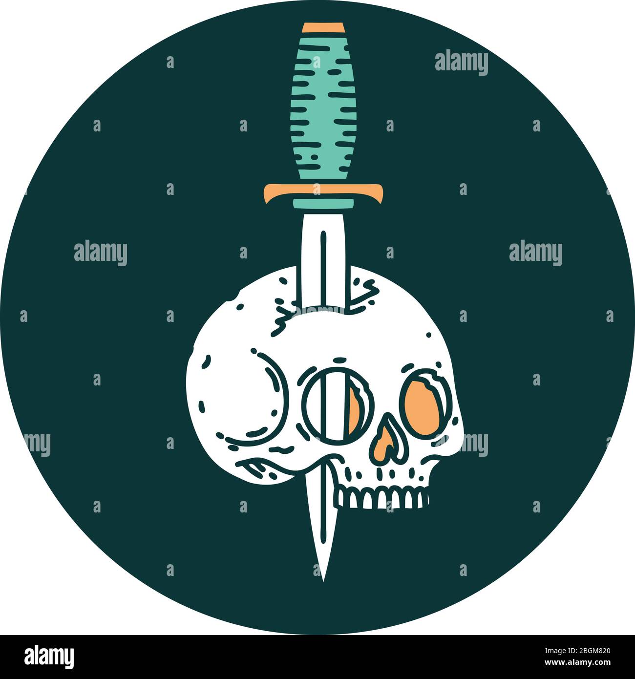 iconic tattoo style image of a skull Stock Vector Image & Art - Alamy