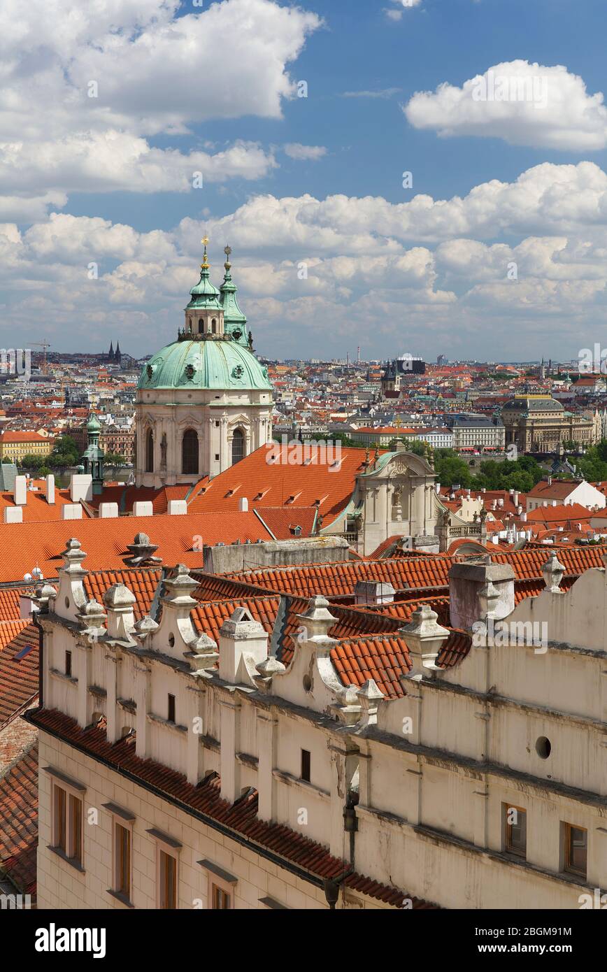 The Church of Saint Nicholas is seen in Prague's Lesser Town, Czech ...