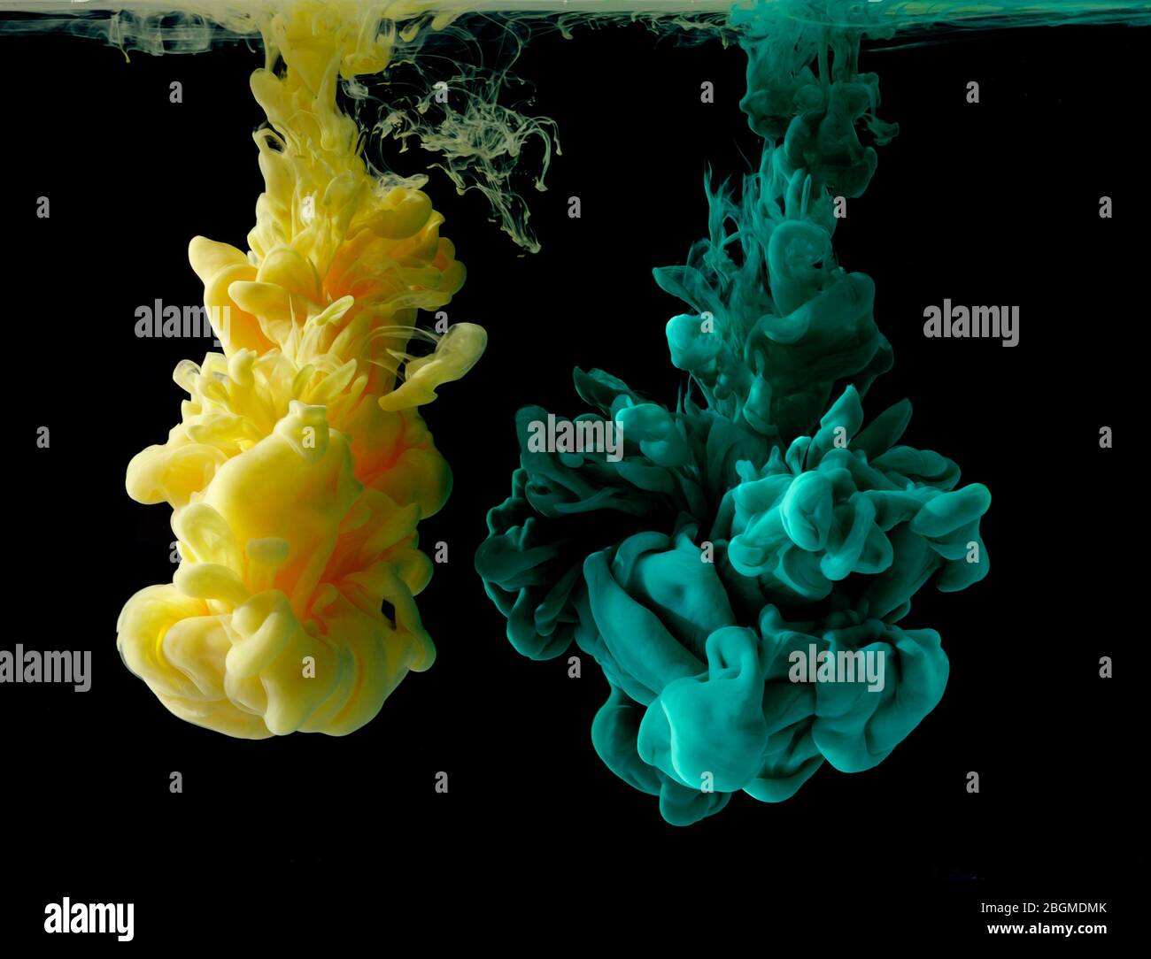 inks in water, color abstract explosion Stock Photo