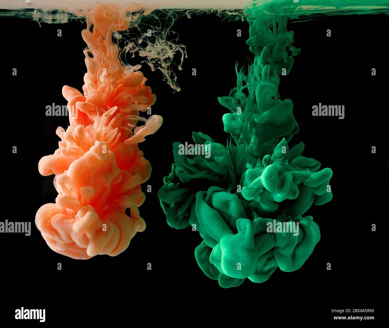 inks in water, color abstract explosion Stock Photo