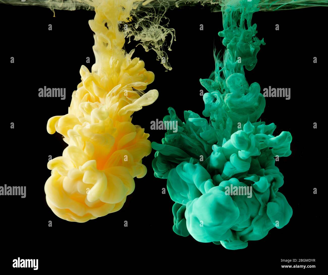 inks in water, color abstract explosion Stock Photo