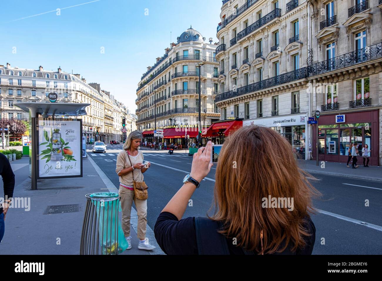 Rue Saint Lazare in Paris, France Stock Photo Alamy
