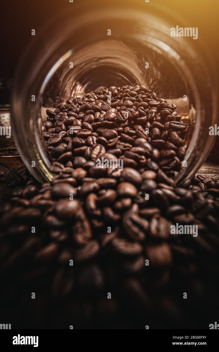 Brown coffee beans Stock Photo