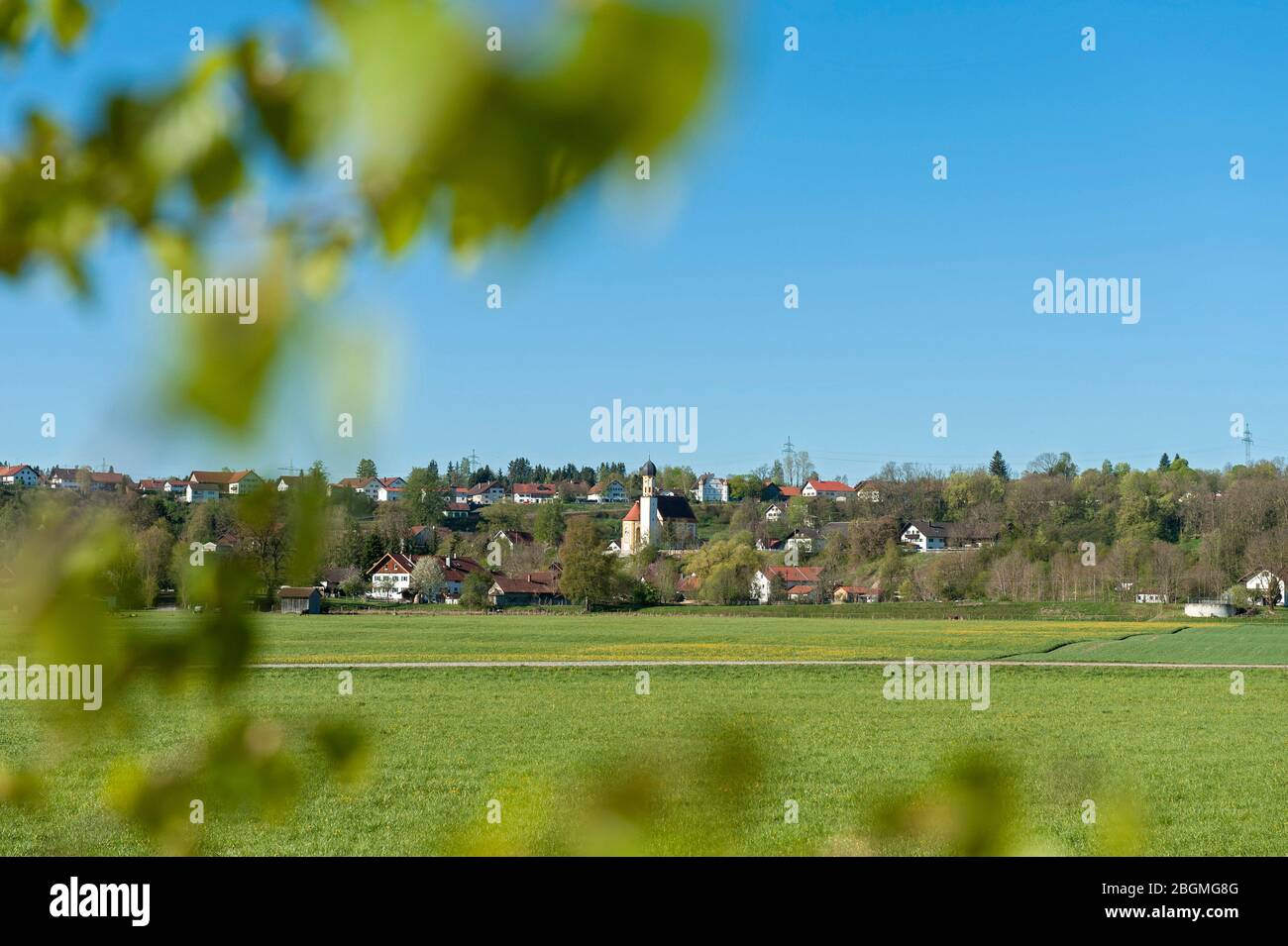 Ortsansicht 86981 Kinsau, Oberbayern, Germany Stock Photo