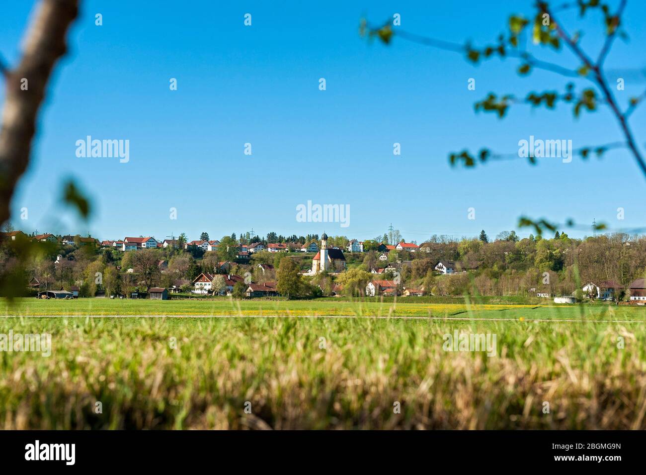 Ortsansicht 86981 Kinsau, Oberbayern, Germany Stock Photo