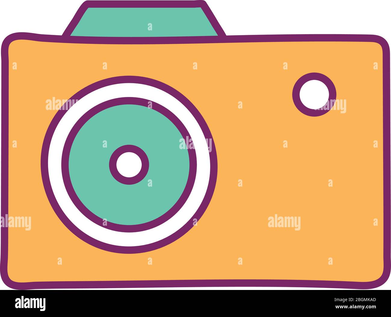 Isolated camera line and fill style icon vector design Stock Vector ...