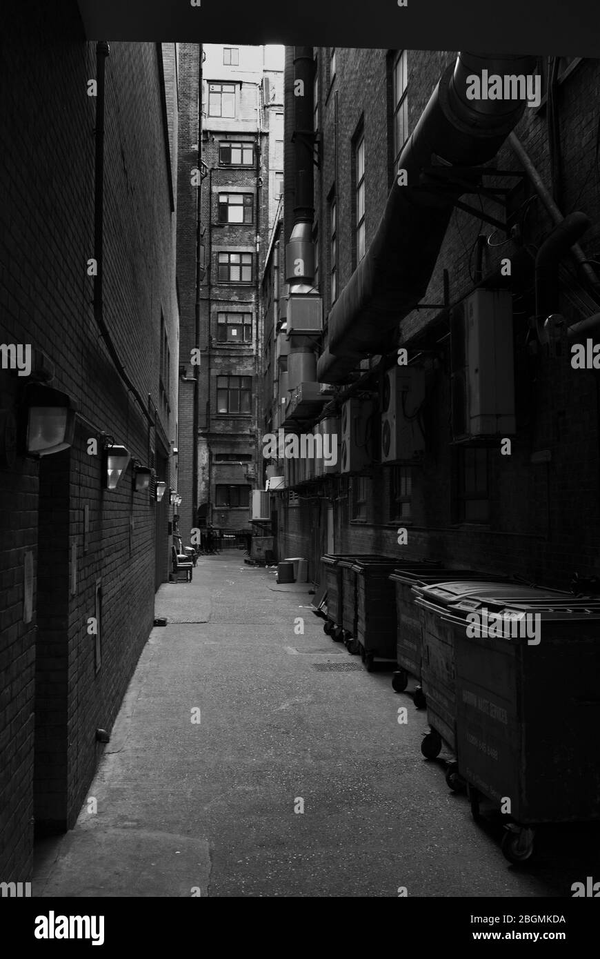 Narrow back alleyway near Licolns Inn, London WC2 Stock Photo