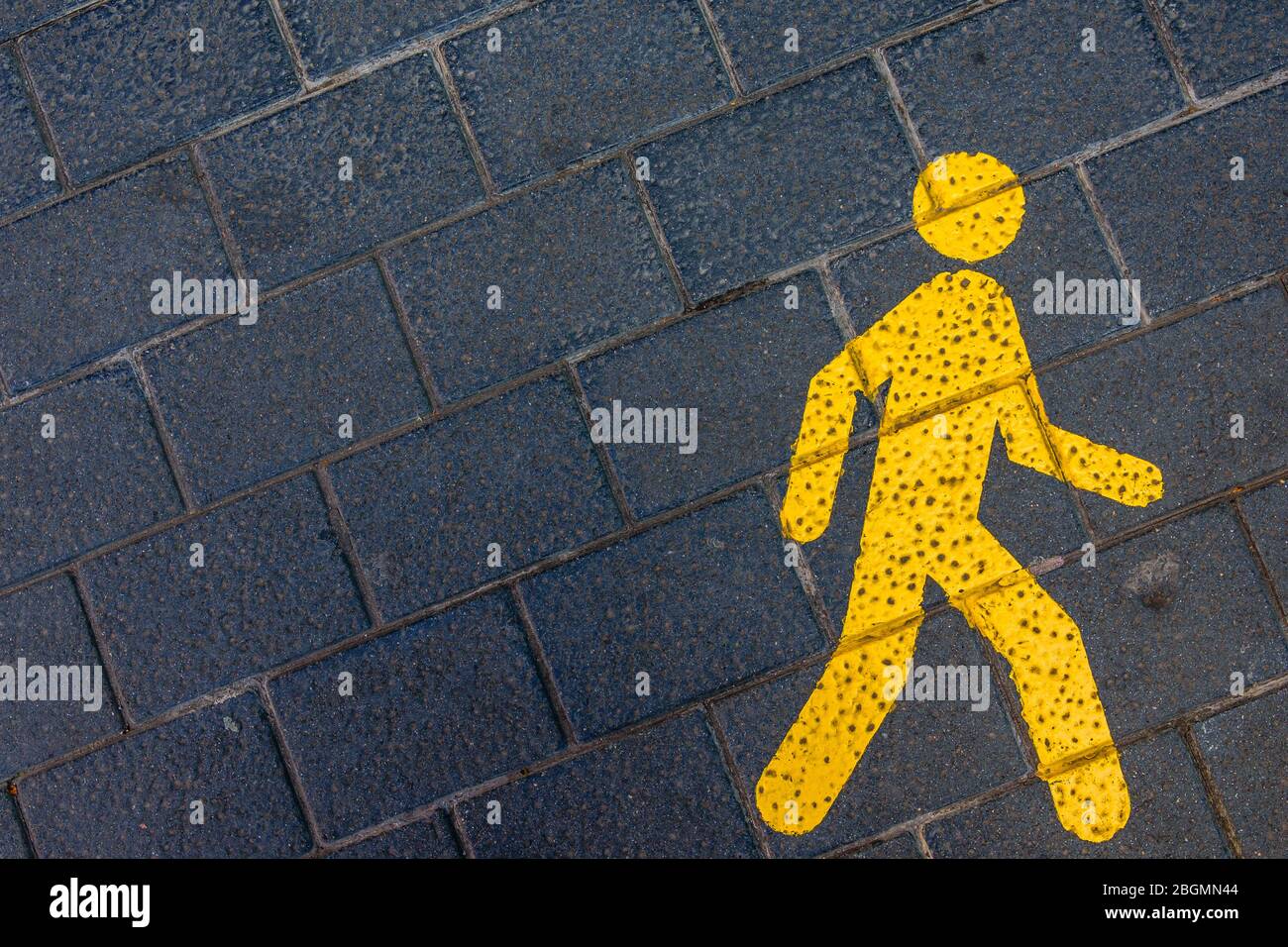 Urban street safety mark. Stock Photo