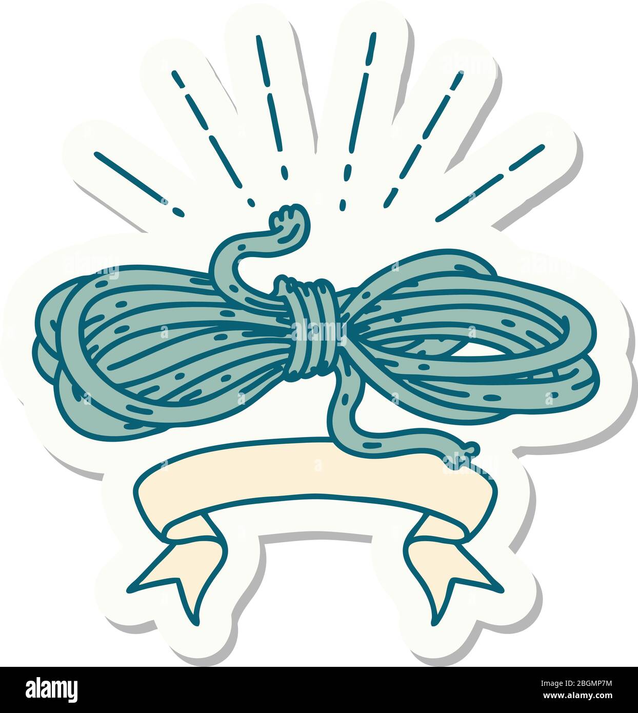 sticker of a tattoo style wound rope Stock Vector Image & Art - Alamy
