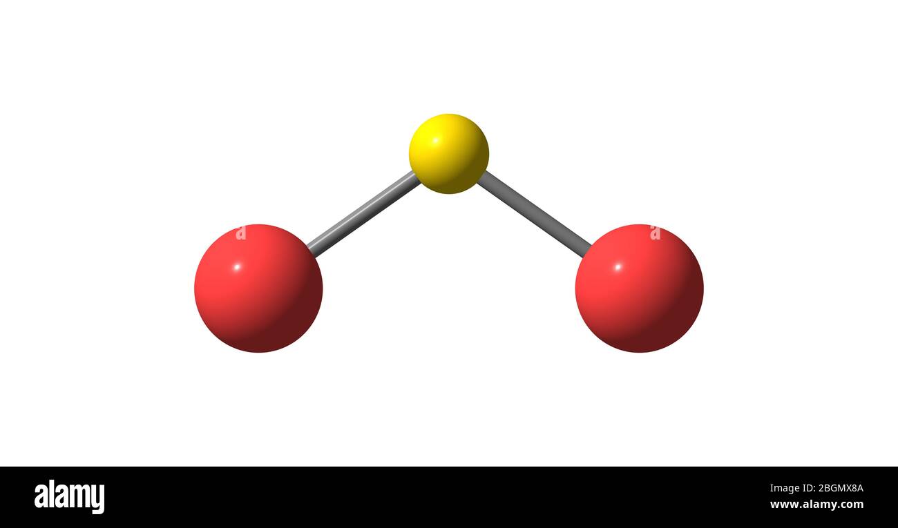 Sulphur dioxide molecule model hi-res stock photography and images - Alamy