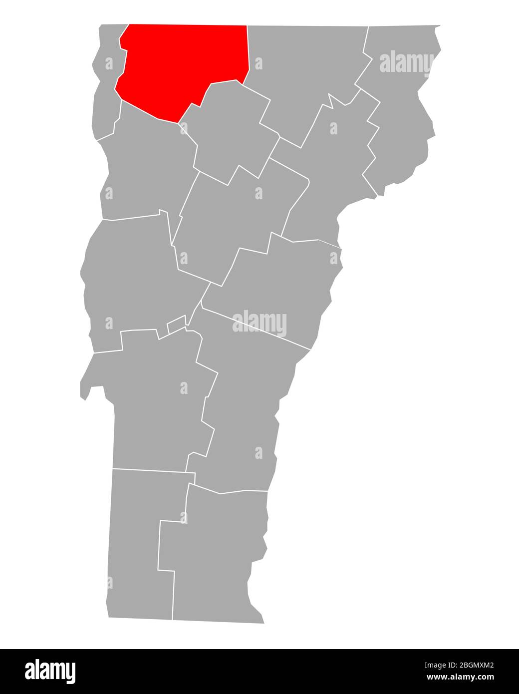 Map of Franklin in Vermont Stock Photo Alamy