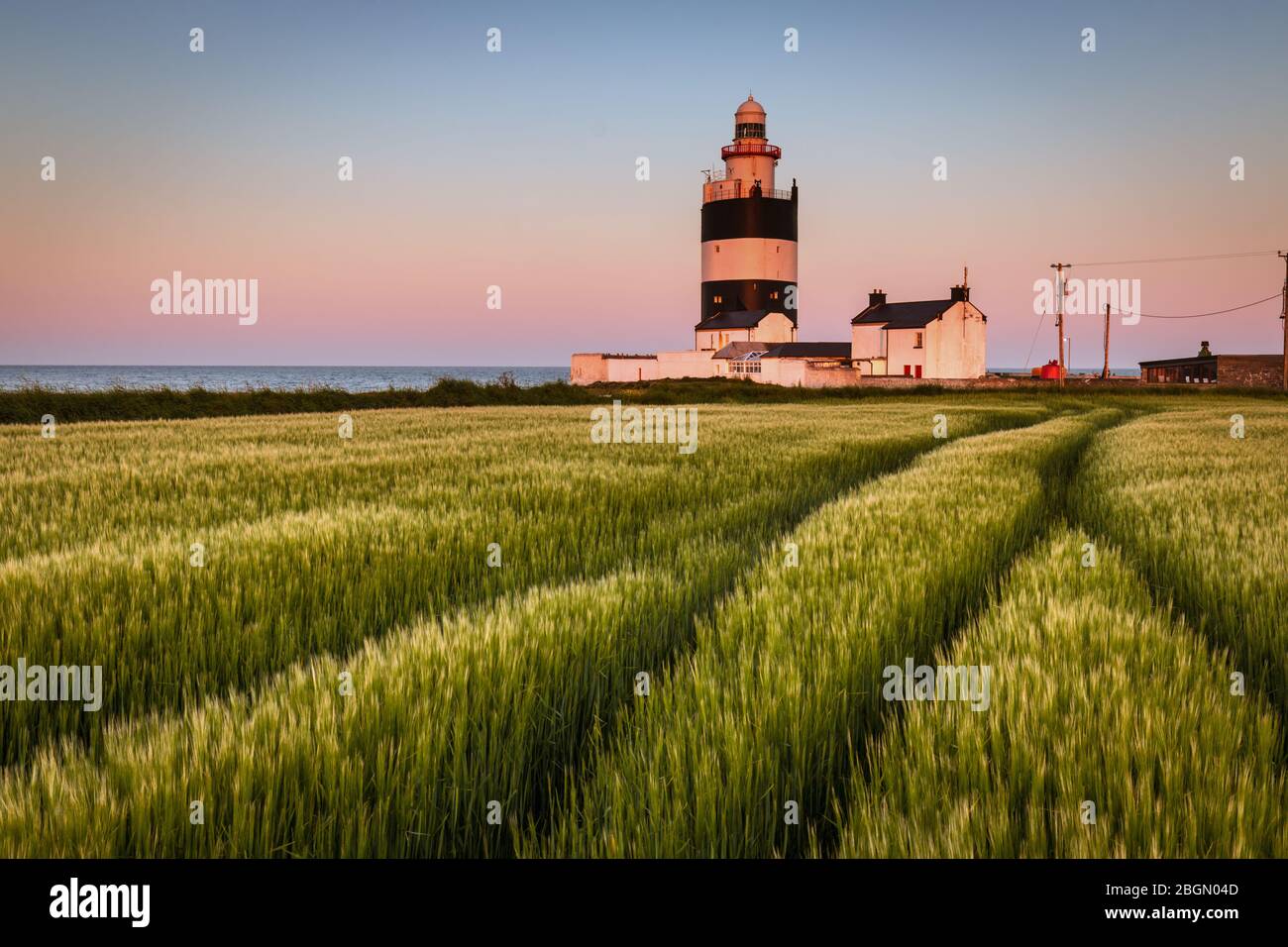 Dawn at Hook Lighthouse Wexford Ireland Stock Photo