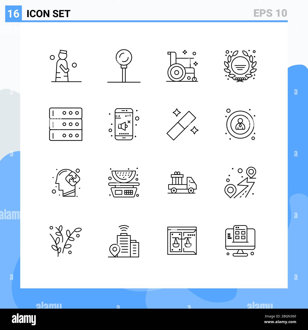 Modern Set Of 16 Outlines Pictograph Of School Logo Badge Lollipop Award Health Editable Vector Design Elements Stock Vector Image Art Alamy