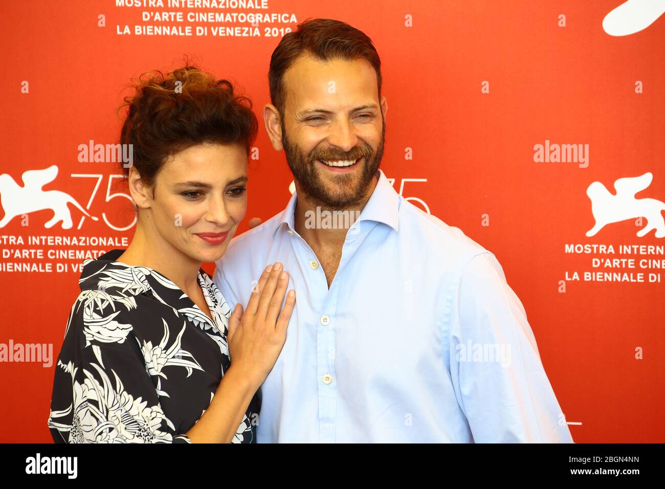 VENICE, ITALY - AUGUST 29: Jasmine Trinca and Alessandro Borghi attend