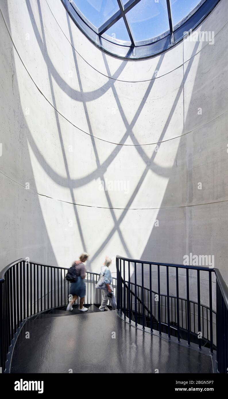 Interior view with rooflight. Zeitz MOCAA, Cape Town, South Africa. Architect: Heatherwick Studio, 2017. Stock Photo