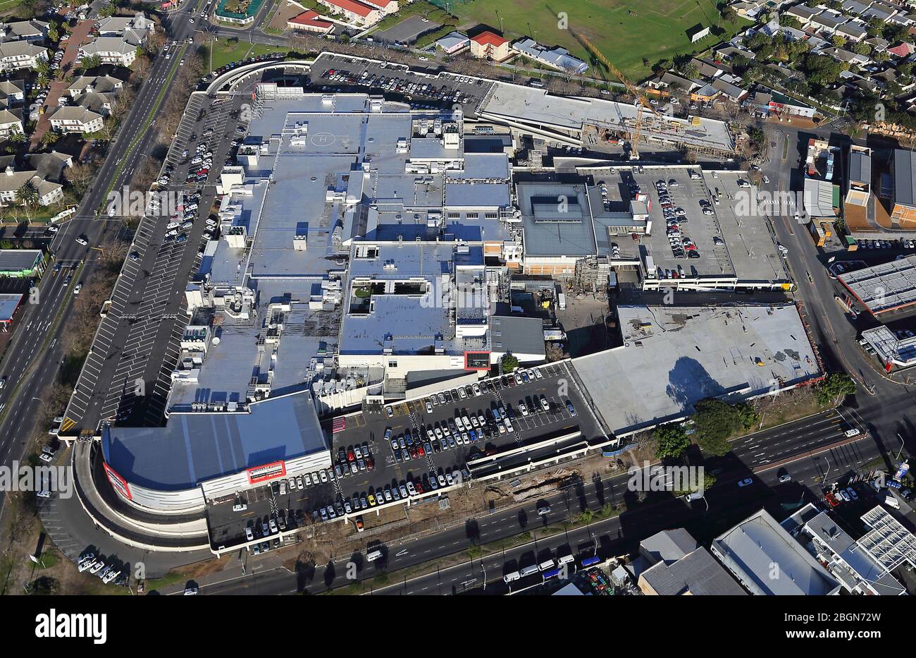 Aerial view of Kenilworth Shpping Centre Stock Photo Alamy