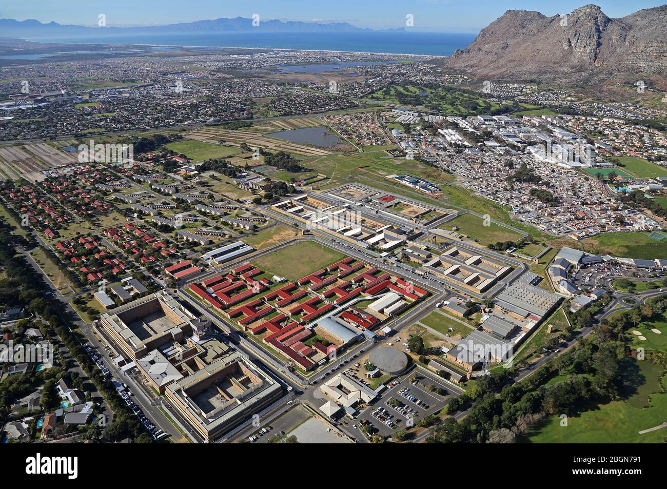 Aerial photo of Pollsmoor Prison Stock Photo Alamy