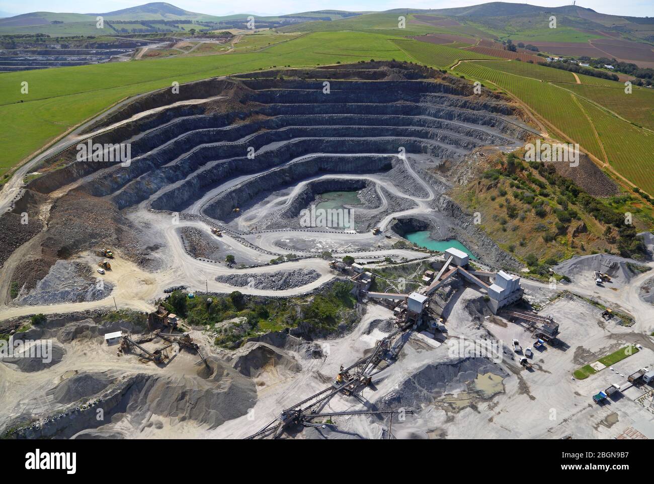 Aerial photo of a mine Stock Photo