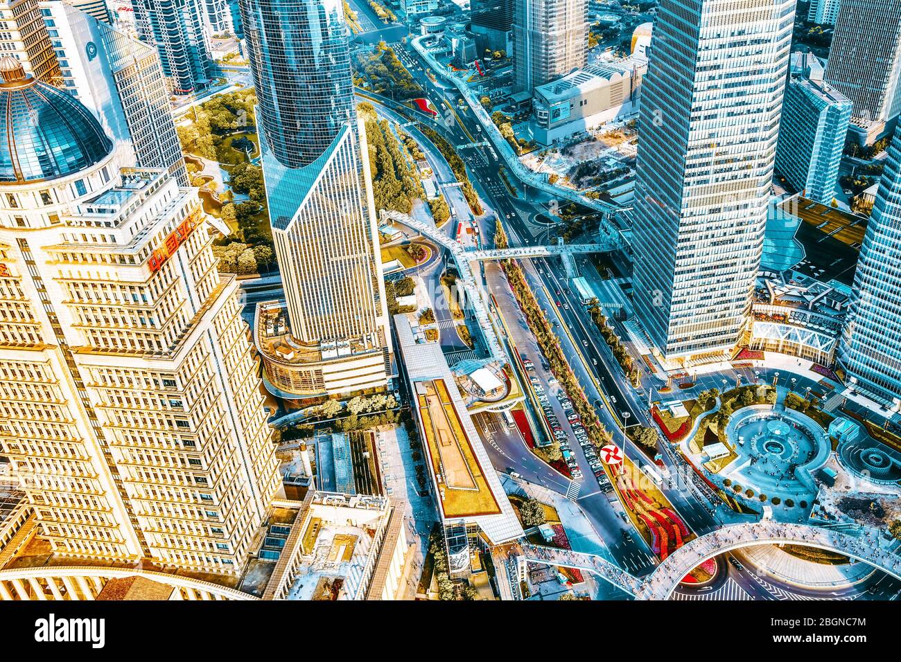 Shanghai China May 24 15 Beautiful Skyscrapers City Building Of Pudong Shanghai China Stock Photo Alamy