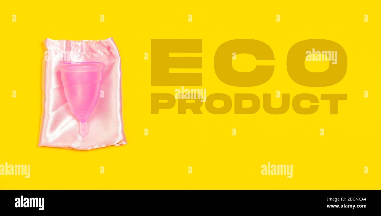 Menstrual cup. Ecofriendly life organic made recycle things replace