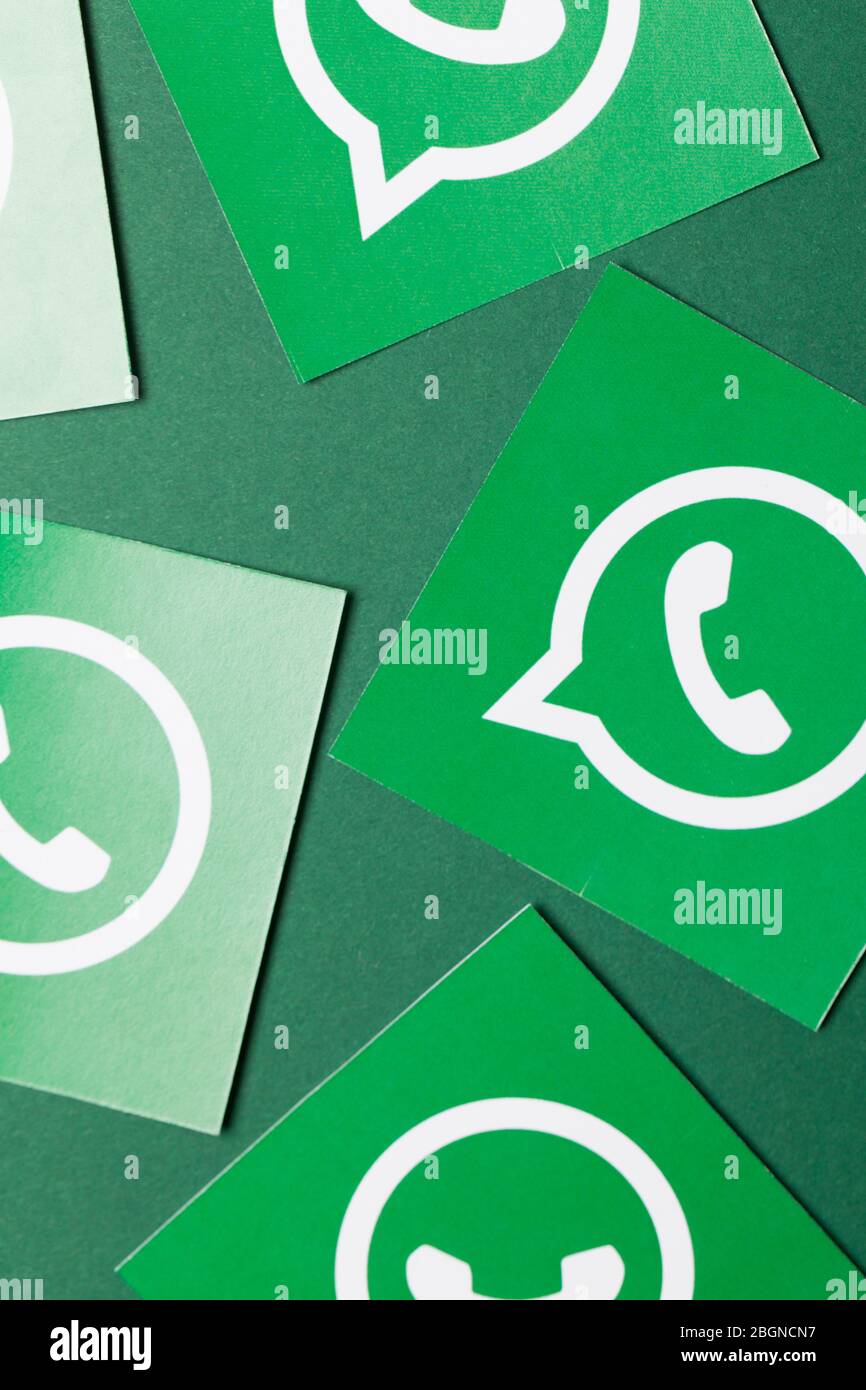 Icon of WhatsApp and other social media communication apps on a Samsung  Galaxy smartphone's touchscreen Stock Photo - Alamy