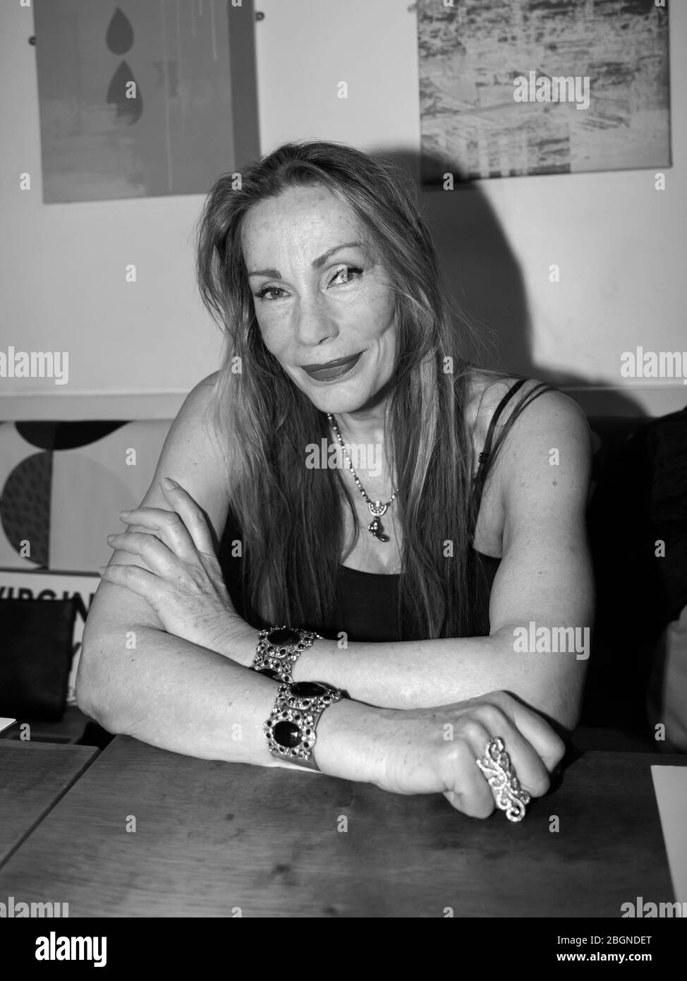 Actress Virginia Hay poses after a  special evening to celebrate  her career in Film and TV, hosted by the Misty Moon Society, at Flat Planet Soho, Stock Photo
