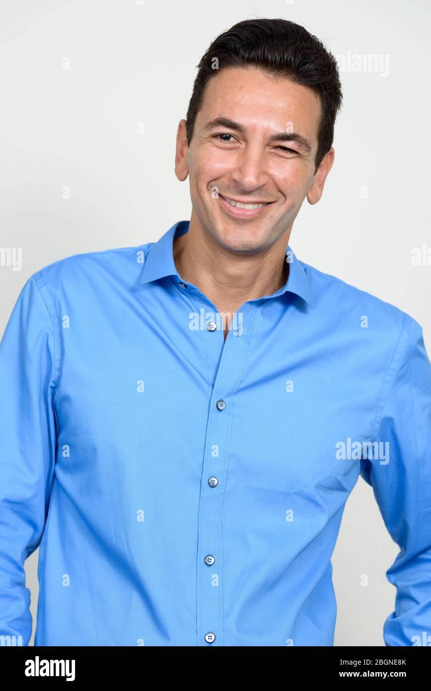 Portrait of happy mature handsome businessman smiling Stock Photo - Alamy