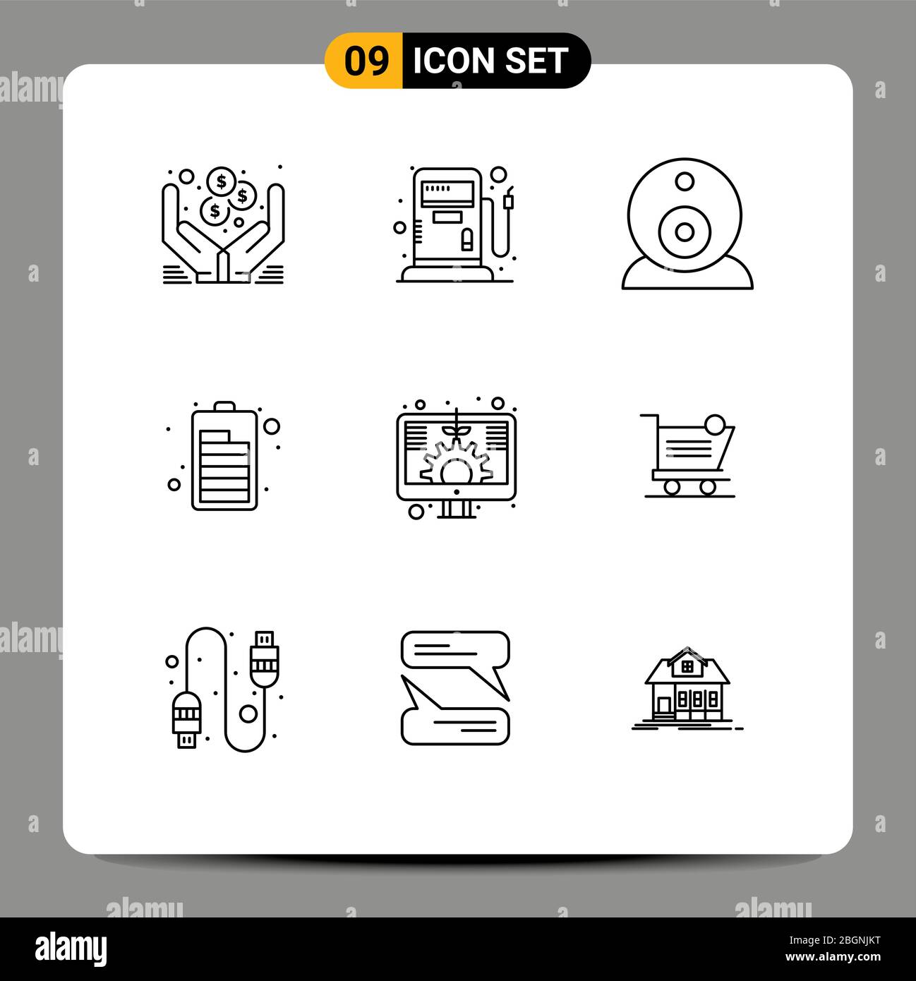 Electric cart charging station cart Stock Vector Images Alamy