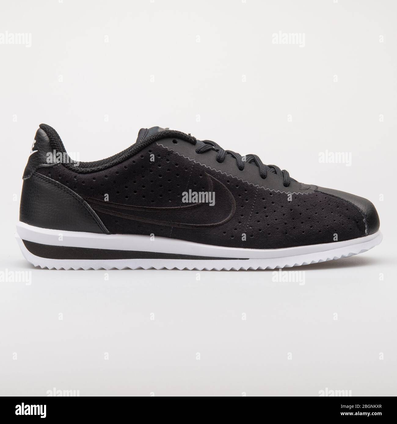 VIENNA, AUSTRIA - AUGUST 6, 2017: Nike Cortez Ultra Moire 2 black and white  sneaker on white background Stock Photo - Alamy