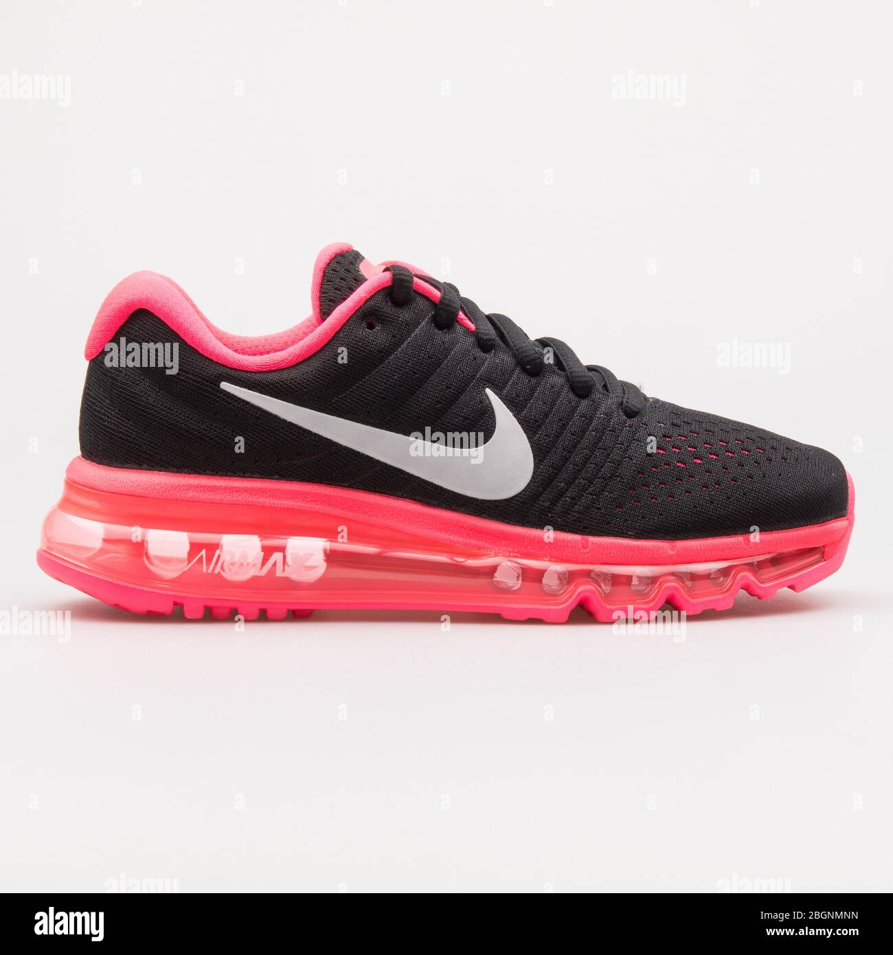 VIENNA, AUSTRIA - AUGUST 14, 2017: Nike Air Max 2017 black and pink sneaker  on white background Stock Photo - Alamy